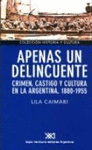 APENAS UN DELINCUENTE CRIMEN CASTIGO Y CULTURA EN LA ARGENTINA 1880-1955